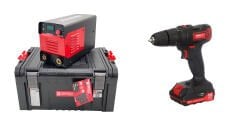 MMA-200E İnverter Kaynak Makinesi, Qbrick System Taşıma Çantası ve Robustech S 20-2 Akülü Vidalama